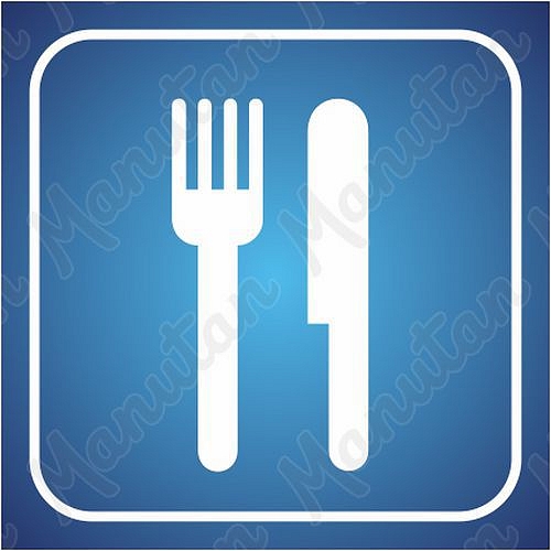 Restaurace, samolepka 95 x 95 x 0,1 mm, 2 ks