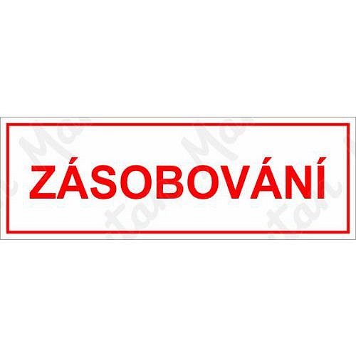 Zásobování, plast 290 x 100 x 0,5 mm