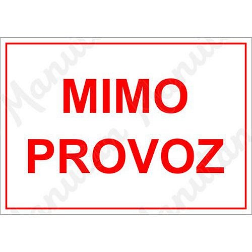 Mimo provoz, plast 210 x 148 x 2 mm A5