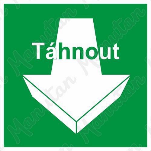 Táhnout, samolepka 100 x 100 x 0,1 mm, fotoluminiscenční zelená