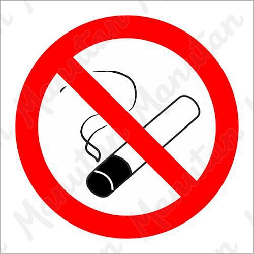 Zákaz kouření, samolepka 110 x 110 x 0,1 mm, inverzní