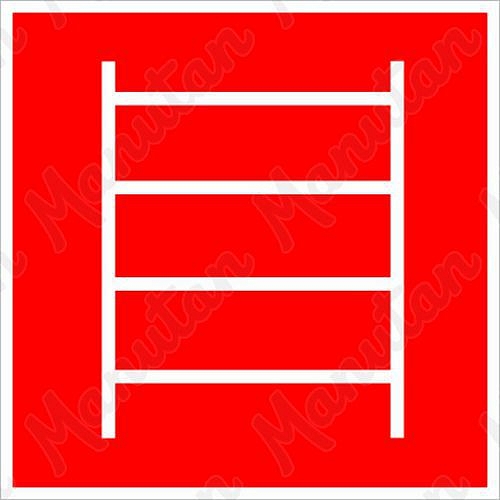 Požární žebřík, plast 300 x 300 x 1,1 mm, fotoluminiscenční