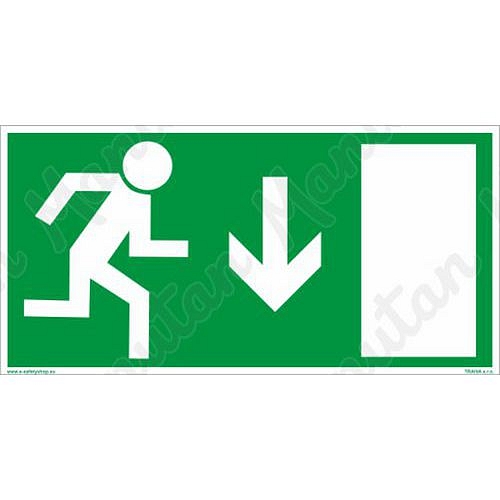 Únikový východ, samolepka 200 x 100 x 0,1 mm, transparentní