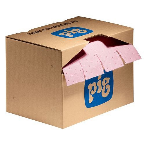 Sorpční koberec MD+ v kartonové krabici Pig, chemický, sorpční kapacita 29,7 l