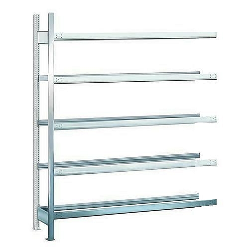 Regál na pneumatiky, přístavbový, 300 x 130 x 40 cm, 5 pater