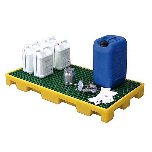 Modulová plastová záchytná vana s roštem, kapacita 60 l