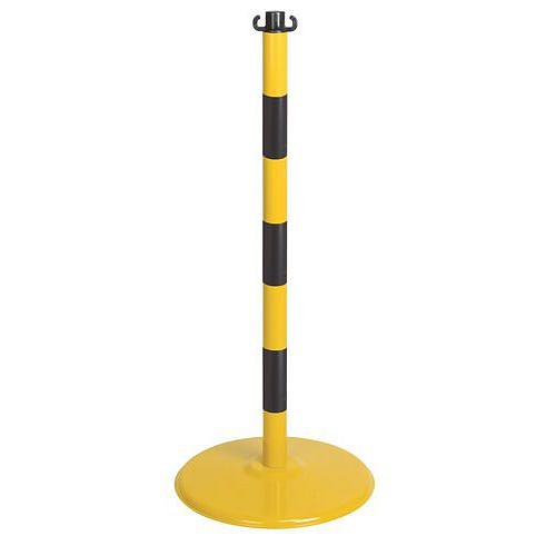 Kovové zahrazovací sloupky Wing, výška 80 cm, 2 ks, černé/žluté