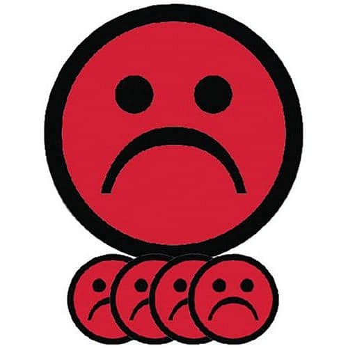 Magnety Smit Visual, 5 ks, červené, smajlík