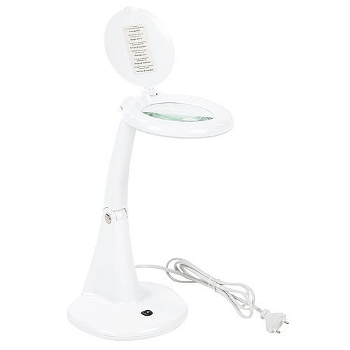 LED laboratorní lampa Manutan Expert Potos s kruhovou lupou, 6 W
