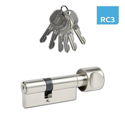 Bezpečnostní vložka EuroSecure s kouli, 40/60 mm, nikl