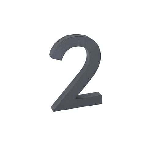 Hliníkové číslo v 3D provedení se strukturovaným povrchem, znak 