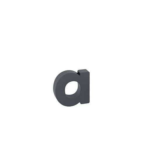 Hliníkové číslo v 3D provedení se strukturovaným povrchem, znak 