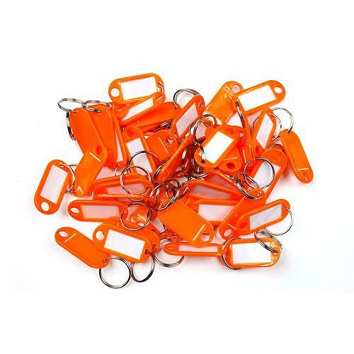 Jmenovka na klíče s kroužkem, oranžová