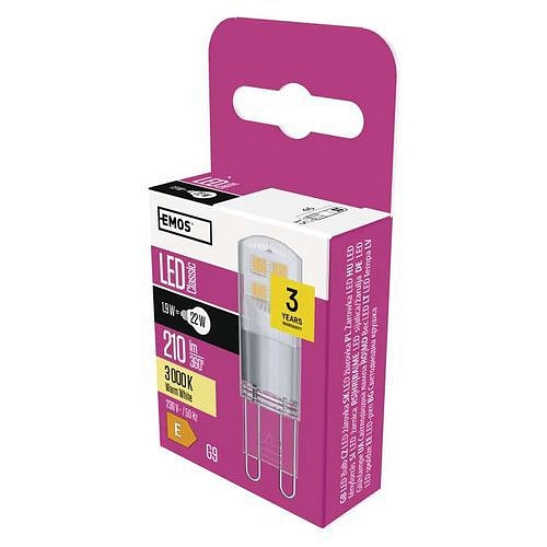 LED žárovka Classic JC, patice G9, 1,9 W, teplá bílá