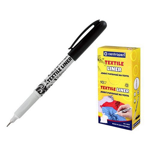 Popisovač CENTROPEN 2639 textil liner 0,5mm, černý