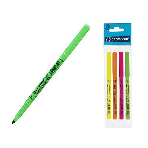 Zvýrazňovač CENTROPEN 2532/4 sada