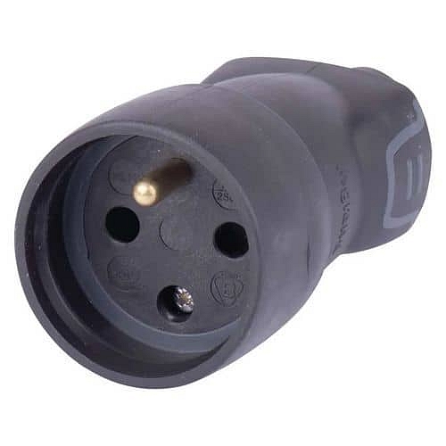 Gumová zásuvka Legrand, černá, IP40