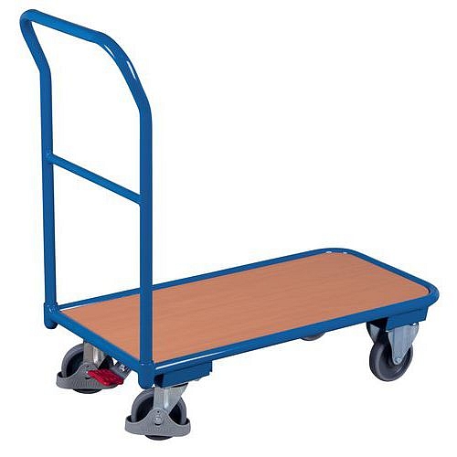 Plošinový vozík PV01, do 400 kg, 95 x 50 x 99 cm, modrý