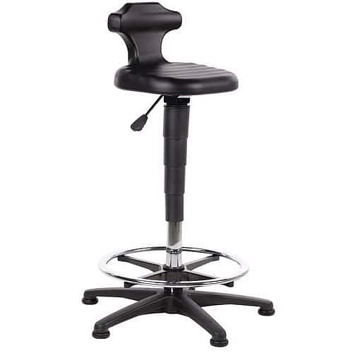 Dílenská židle Bimos Assis s podnožkou a kluzáky