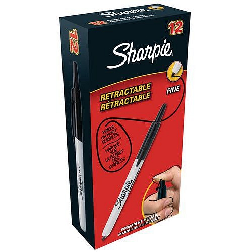 Zatahovací permanentní popisovač Sharpie s tenkým hrotem