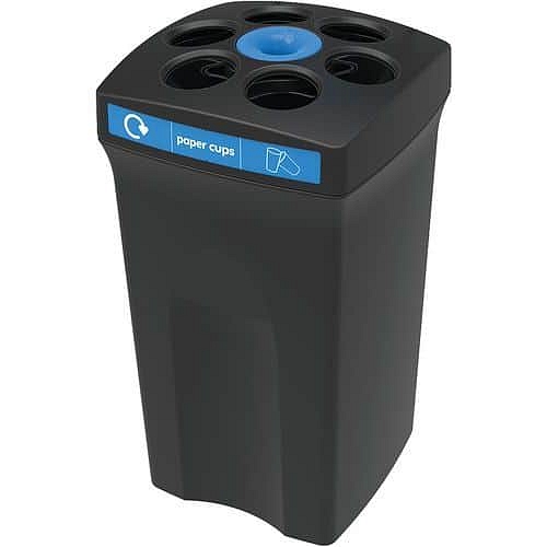 Odpadkový koš na papírové kelímky EnvirocupXL černý / modrý