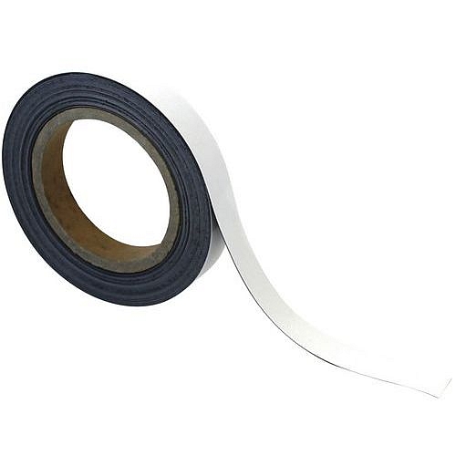 Magnetická páska na regály Manutan Expert, 10 m, bílá, šířka 20 mm