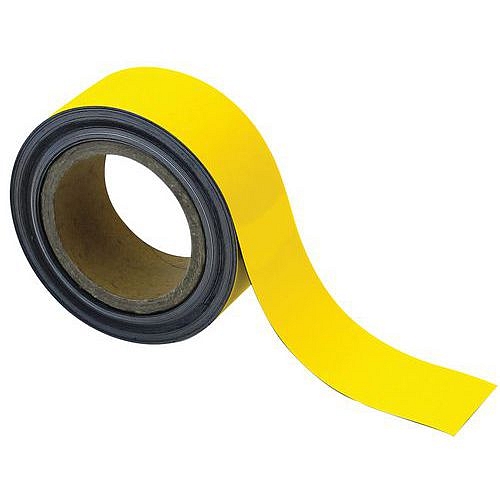 Magnetická páska na regály Manutan Expert, 10 m, žlutá, šířka 50 mm