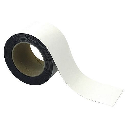 Magnetická páska na regály Manutan Expert, 10 m, bílá, šířka 70 mm