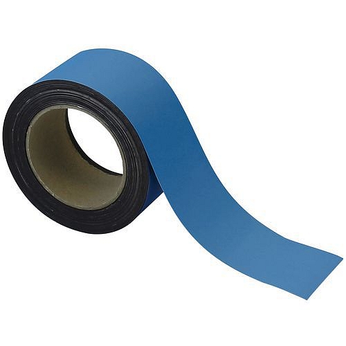 Magnetická páska na regály Manutan Expert, 10 m, modrá, šířka 60 mm