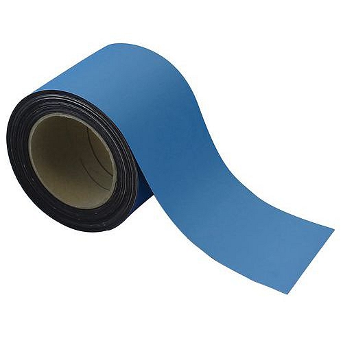 Magnetická páska na regály Manutan Expert, 10 m, modrá, šířka 100 mm