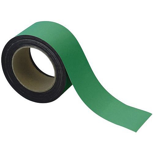 Magnetická páska na regály Manutan Expert, 10 m, zelená, šířka 60 mm