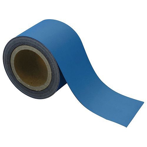 Magnetická páska na regály Manutan Expert, 10 m, modrá, šířka 90 mm