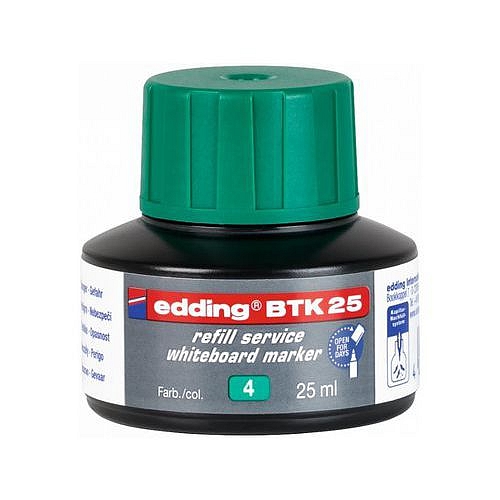 Náhradní inkoust pro popisovače na bílé tabule edding BTK 25, zelený
