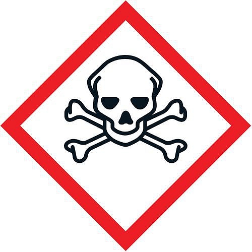 Výstražné CLP tabulky Manutan Expert - Toxické, samolepicí, 24 ks