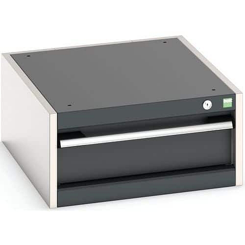 Dílenská zásuvková skříň Bott Cubio, 25 x 52,5 x 65 cm, 1 zásuvka, šedá-antracit