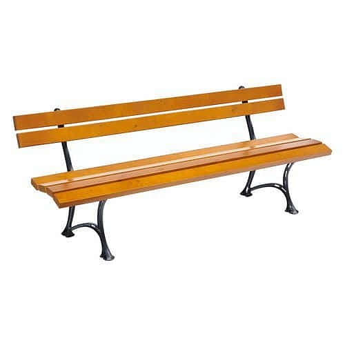 Parková lavička Style s opěradlem, rustikální dub