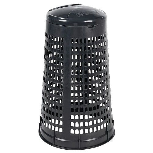 Stojan Element na odpadkové pytle s víkem, šedý/šedý