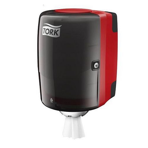 Zásobník na papírové ručníky v roli M-Box Tork, červeno-černý