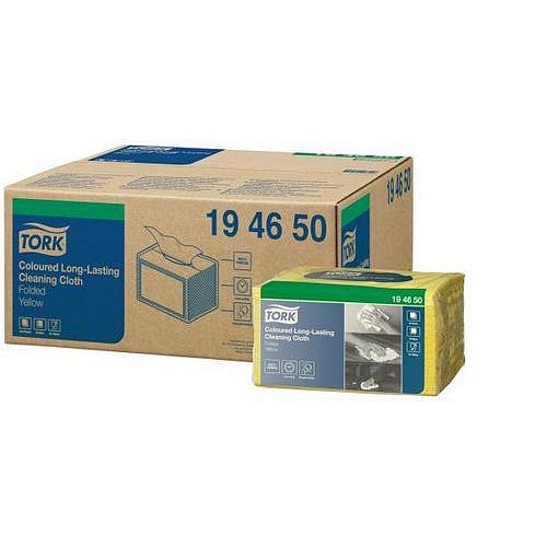 Netkaná textílie Tork Premium ve skládané verzi, žlutá, 40ks