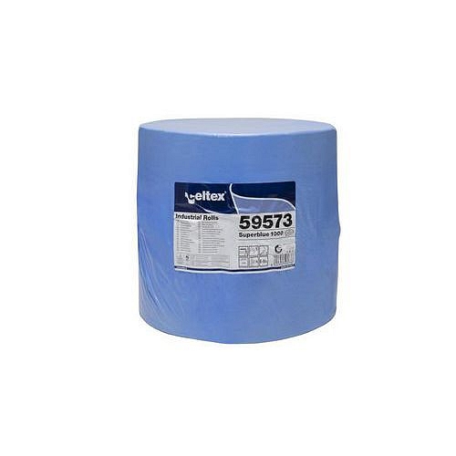 Průmyslová papírová utěrka Celtex SuperBlue 1000, šířka 38cm, 3vrstvy