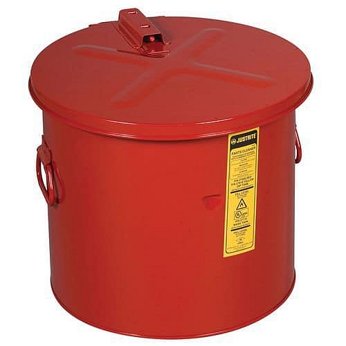 Bezpečnostní nádoba pro čištění dílů Justrite, 30 l, červená