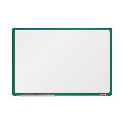 Bílá magnetická tabule boardOK, 90 x 60 cm, zelená
