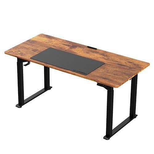 Výškově nastavitelný pracovní stůl Ultradesk Uplift, 160 x 75 cm, s XXL podložkou pod myš, hnědá