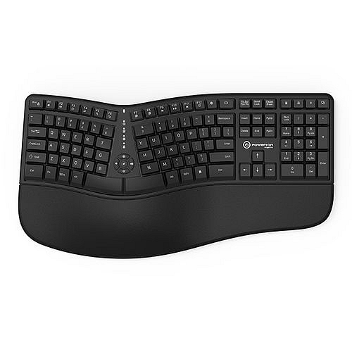 Ergonomická klávesnice Powerton Lana, černá, US
