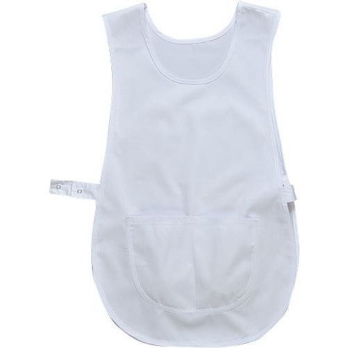 Zástěra klokanka s kapsou, bílá, vel. L-XL