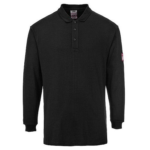 Polokošile s dlouhým rukávem Flame Resistant Anti-Static, černá, vel. L