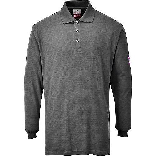Polokošile s dlouhým rukávem Flame Resistant Anti-Static, šedá, vel. L