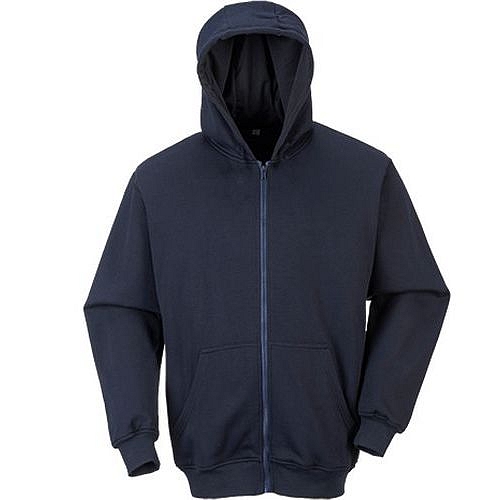 Nehořlavá mikina s kapucí, modrá, vel. 4XL