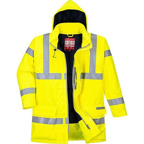 Bunda Bizflame Rain Hi-Vis Antistatic FR, žlutá, vel. 4XL