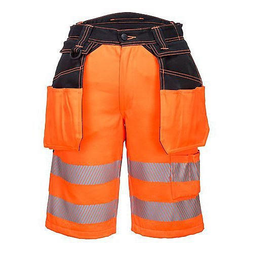 Reflexní kraťasy PW3 Hi-Vis Holster, oranžová/černá, vel. 36